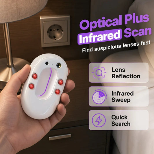 🔍 50% OFF! 🛡️ Hidden Camera Detector – Optical scan, alarm & LED light ✨