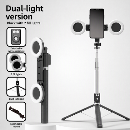 ⏳Time-Limited Special ⏰ 180cm Smart Face-Tracking PTZ Selfie Stick – 360° Auto Follow Phone Tripod with Fill Light, 4-Axis Anti-Shake for Live Streaming & Video Shooting