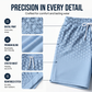 ⏳Tidsbegrenset tilbud⏰ Herreskjorte med geometrisk mønster og shorts-sett – Moderne mønster & pustende koordinert look 🔷