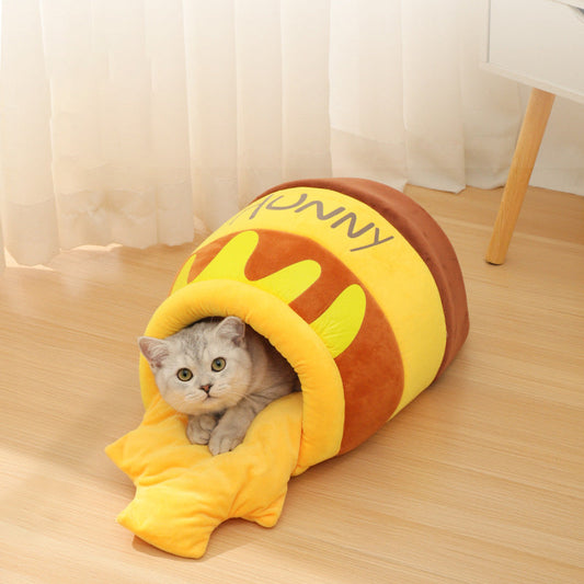 🔥Time-Limited Special💥Cozy Honey Pot Bed for Cats & Small Dogs