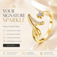 ✨ 50% RABATT! 💍 Justerbar Rhinestone Initialbokstav Ring for Kvinner