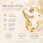 ✨ 50% RABATT! 💍 Justerbar Rhinestone Initialbokstav Ring for Kvinner