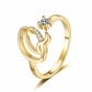 ✨ 50% RABATT! 💍 Justerbar Rhinestone Initialbokstav Ring for Kvinner