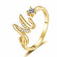✨ 50% RABATT! 💍 Justerbar Rhinestone Initialbokstav Ring for Kvinner