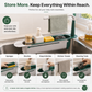 🔥Time-Limited Special💥2-in-1 Sink Organizer Rack – Expandable Sponge Holder & Kitchen Towel Drying Bar