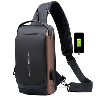 🔥 Hett Salg🔥 Anti-Tyveri Unisex Crossbody Skulderveske – Stilig, Sikker og Lett!