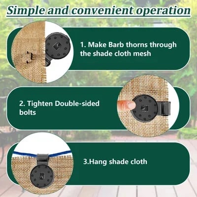 🎁 2026 Nya Ankomster 50% rabatt💥Heavy-duty shade cloth clips – UV-behandlade, hållbara & lätta att installera – perfekt för trädgård, växthus och utomhusbruk 🌿