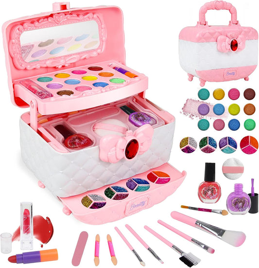 🔥Time-Limited Special💥 Non-Toxic Portable Kids Pretend Make-Up Set – Washable Play Fun for Little Ones ✨