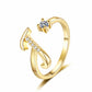 ✨ 50% RABATT! 💍 Justerbar Rhinestone Initialbokstav Ring for Kvinner