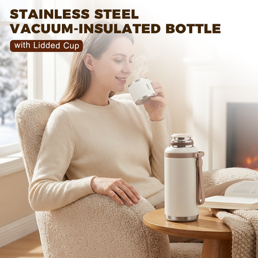 🎁 2026 Nya Ankomster 50% rabatt💥Vakuumisolerad rostfri flaska 600 ml – Perfekt temperatur hela dagen!