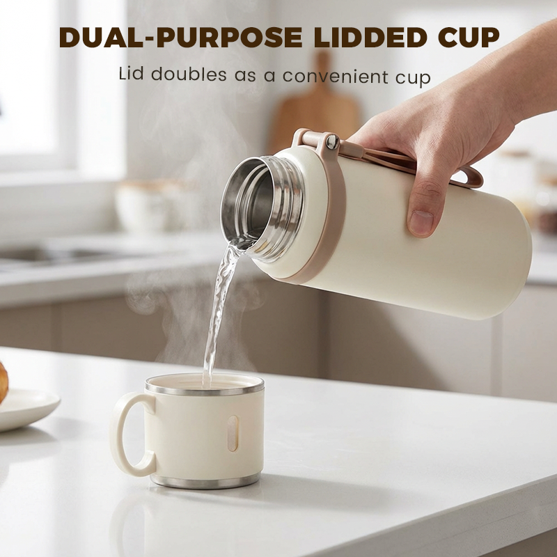 🎁 2026 Nya Ankomster 50% rabatt💥Vakuumisolerad rostfri flaska 600 ml – Perfekt temperatur hela dagen!