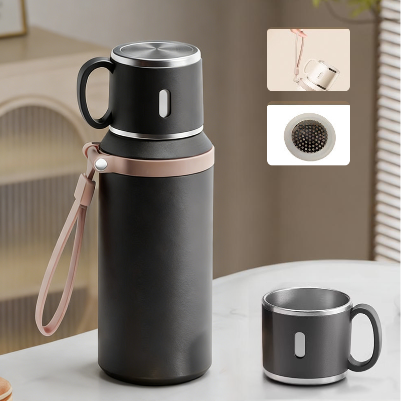 🎁 2026 Nya Ankomster 50% rabatt💥Vakuumisolerad rostfri flaska 600 ml – Perfekt temperatur hela dagen!