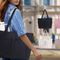 💕Hot Sale 50 % rabatt🎁Wandering Nature Puffer-veske med koppholder, laptop-rom og trolleyhylse for reiser, jobb, sykepleiere og kvinner
