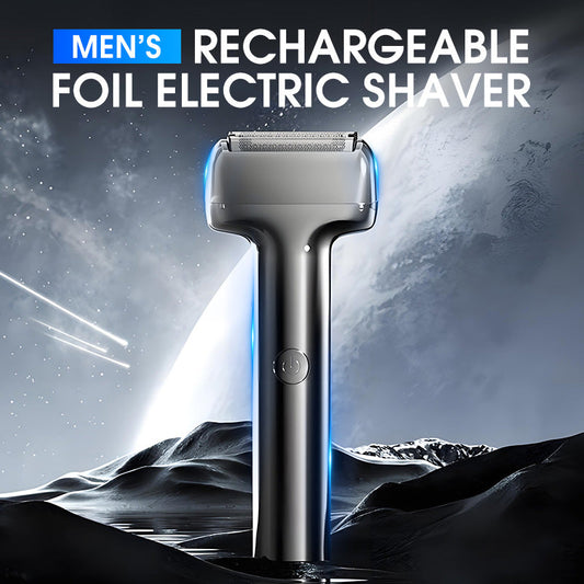 🔥This week's Hot Sales - Just ￡15.99🎁Men's Rechargeable Foil Electric Shaver – Efficient Close Shaving, Cordless Portable Wet & Dry Beard Razor for Daily Grooming