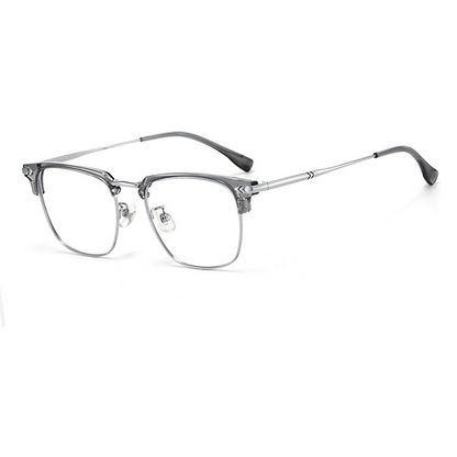 👓 TIDSBEGRENSET 50% RABATT! ✨ Motebriller med halvramme – Fotokromatisk, blokkær blått lys, lett 🛡️