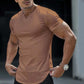 Herre T-skjorte med V-hals i Premium Stretch – Slim Fit, Moderne Stil
