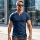 Herre T-skjorte med V-hals i Premium Stretch – Slim Fit, Moderne Stil