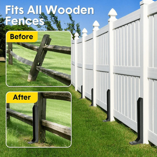 🔥Time-Limited Special💥Heavy-Duty Fence Post Repair Kit – Sturdy & Rustproof, Easy to Install, Strong Support, Effective for Fixing Loose & Broken Fence Posts