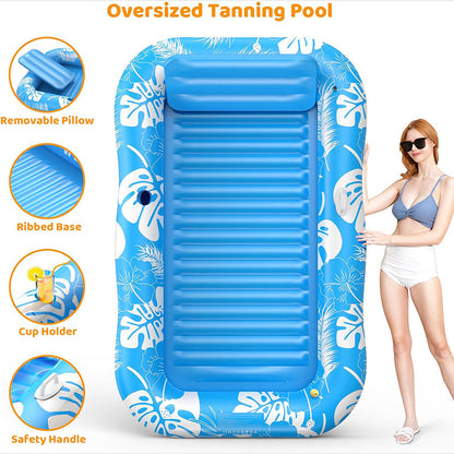 🥳2026 HETT SALG🥳💞50K+ SOLGT!😎💦 50% RABATT! Oppblåsbar Solbading Basseng Liggestol – Smart spray kjøler deg automatisk. Avtakbar pute, koppholdere og sikkerhetsgrep. Plass til 2 voksne (160 kg). Perfekt for hage eller strand! 🏖️🌞