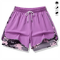 Dame casual treningsshorts med innebygd liner