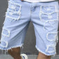 🩳50 % RABATT!✨Slitte denimshorts til herre med frynsede detaljer🧵 Trendy stil, slitesterkt denim, komfortabel å ha på hele dagen ☀️