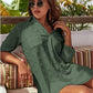 Avslappet oversized skjorte i jacquardchiffon for dame