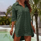 Avslappet oversized skjorte i jacquardchiffon for dame