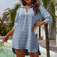 Avslappet oversized skjorte i jacquardchiffon for dame