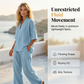 🎉 BEGRENSET TID 50% RABATT! 👚 Kvinnedaglig V-hals topp og videbuks sett – Mykt og pustende for sommer, jobb eller resort 🌸