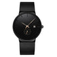 ⌚NÅ 50 % RABATT – HALV PRIS 🔥 Herre minimalistisk vanntett kvartsur ⚫ Enkelt design, vanntett funksjon, presist kvartsverk ✨