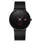 ⌚NÅ 50 % RABATT – HALV PRIS 🔥 Herre minimalistisk vanntett kvartsur ⚫ Enkelt design, vanntett funksjon, presist kvartsverk ✨