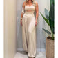 🩱NÅ 50 % RABATT✨Ermeløs jumpsuit med utskjæringer, vide ben og knyting i ryggen 💃 Stilig design, luftig stoff og behagelig passform til sommerdager 🌸