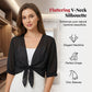 Elegant kort chiffontopp med knyting foran for kvinner