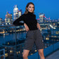Cargoshorts til Dame med Elastisk Midje og Snøring