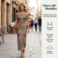 Elegant sett for damer: Off-shoulder topp og brodert fiskehaleskjørt