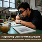 🔥Time-Limited Special💥Precision Hands‑Free LED Magnifying Glasses for Electronics & Crafts