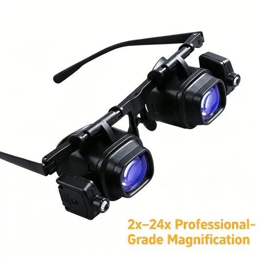 🔥Time-Limited Special💥Precision Hands‑Free LED Magnifying Glasses for Electronics & Crafts