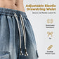 👖 50% RABATT! 🏙️ Herrers Løstsittende Denim Cargo-Shorts – High Street Stil & Justerbar Passform 🛹