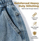 👖 50% RABATT! 🏙️ Herrers Løstsittende Denim Cargo-Shorts – High Street Stil & Justerbar Passform 🛹