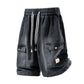 👖 50% RABATT! 🏙️ Herrers Løstsittende Denim Cargo-Shorts – High Street Stil & Justerbar Passform 🛹