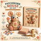 ⏳ TIDSBEGRENSET TILBUD – 50% RABATT! 🐭🧵 Patchwork-mus DIY-sett – lag din egen søte mus med enkelt syprosjekt! ✂️✨