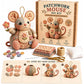 ⏳ TIDSBEGRENSET TILBUD – 50% RABATT! 🐭🧵 Patchwork-mus DIY-sett – lag din egen søte mus med enkelt syprosjekt! ✂️✨