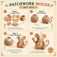 ⏳ TIDSBEGRENSET TILBUD – 50% RABATT! 🐭🧵 Patchwork-mus DIY-sett – lag din egen søte mus med enkelt syprosjekt! ✂️✨