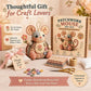 ⏳ TIDSBEGRENSET TILBUD – 50% RABATT! 🐭🧵 Patchwork-mus DIY-sett – lag din egen søte mus med enkelt syprosjekt! ✂️✨