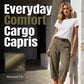 👖NÅ 50 % RABATT✨Avslappede, uformelle capri-bukser i cargostil