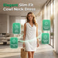 👗 TIDSBEGRENSET 50% RABATT! 💥 Elegant Slank Passform Cowl-hals Kjole – Ermeløs, Sidelommer, Allsidig ✨