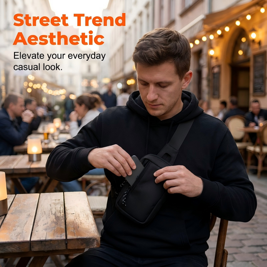 🎒 TIDSBEGRENSET 50% RABATT! 💥 Urban Pendler Slingveske for Menn – Minimalistisk, Vannbestandig, Lett ✨