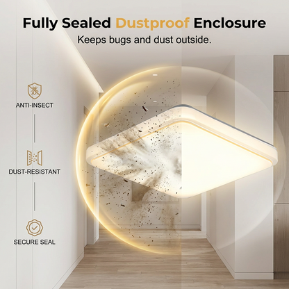 💡 TIDSBEGRENSET 50% RABATT! 💥 Moderne Firkantet LED-Taklampe – Minimalistisk, Øyevennlig, Innfelt Montering ✨
