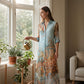 👗 TIDSBEGRENSET 50% RABATT! ✨ Elegant Retro Print Maxikjole – V-hals Knappelukning, Flytende Silhuett, Boho Chic 🌸