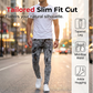 👖 TIDSBEGRENSET 50% RABATT! ✨ Herrenes Slim Fit Rippede Jeans – Stretch, Syrevask, Edgy Stil 🔥